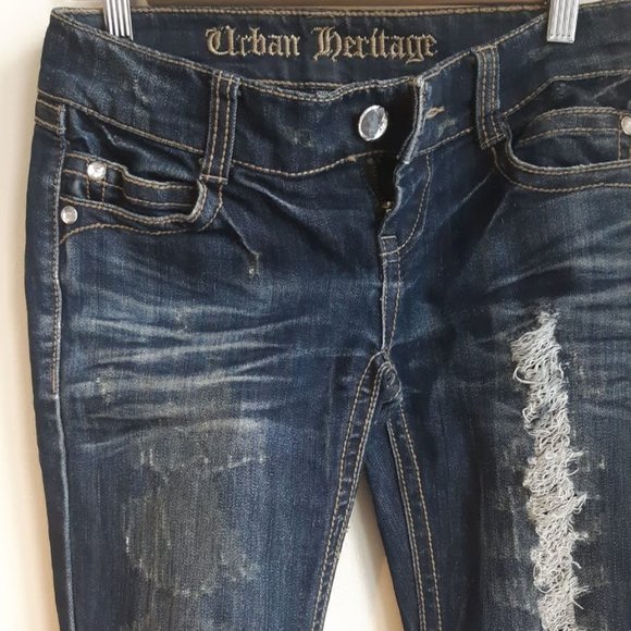 excellent condition-low rise ripped skinny jeans - Picture 2 of 4